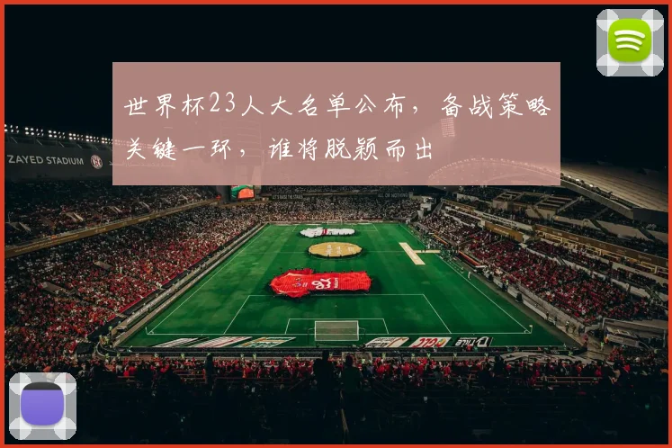 世界杯23人大名单公布，备战策略关键一环，谁将脱颖而出